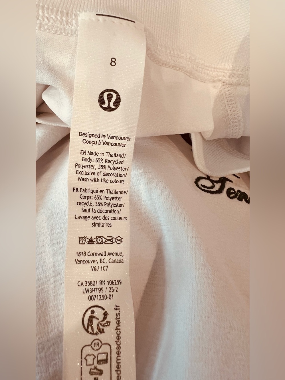 Lululemon Layered Long Sleeve Tennis Club UPF 40+ Sun Protection NWT Size 8 - Picture 5 of 8